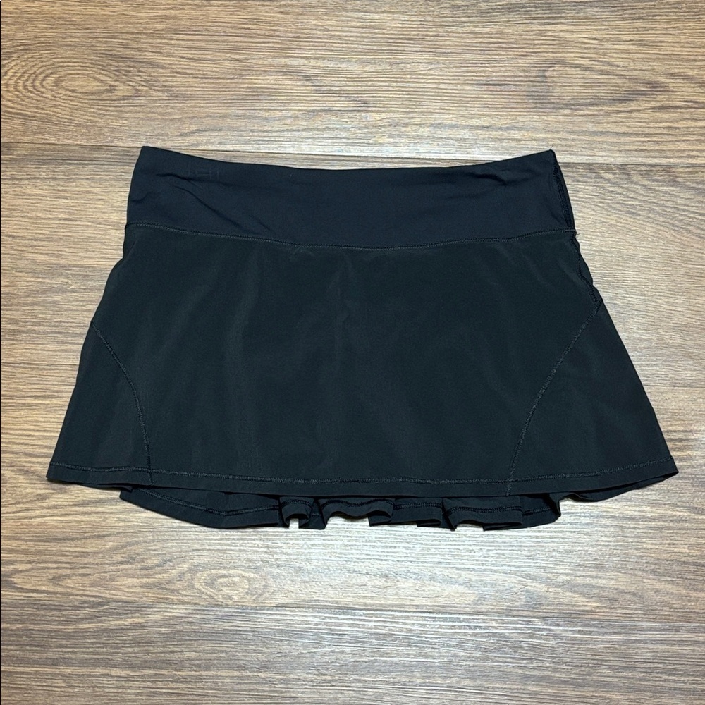Lululemon Black Pleated Tennis Skort Size 6 Athletic Running Skirt Pocket
